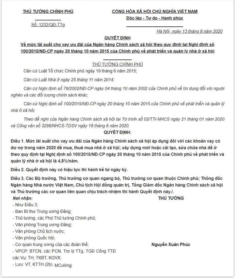 Gói vay ưu đãi 4,8%/năm